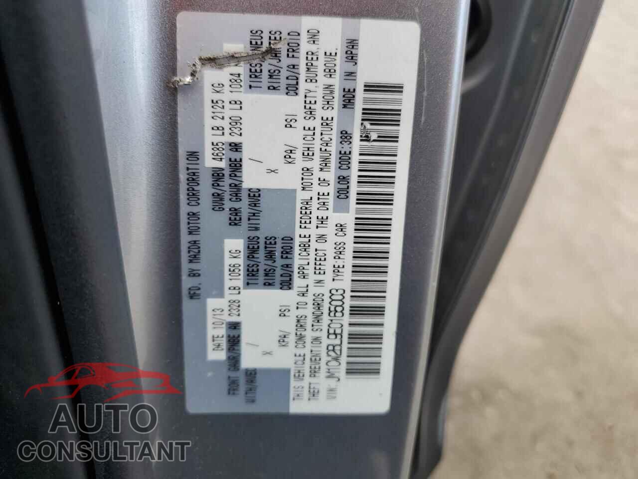 MAZDA 5 2014 - JM1CW2BL9E0165003