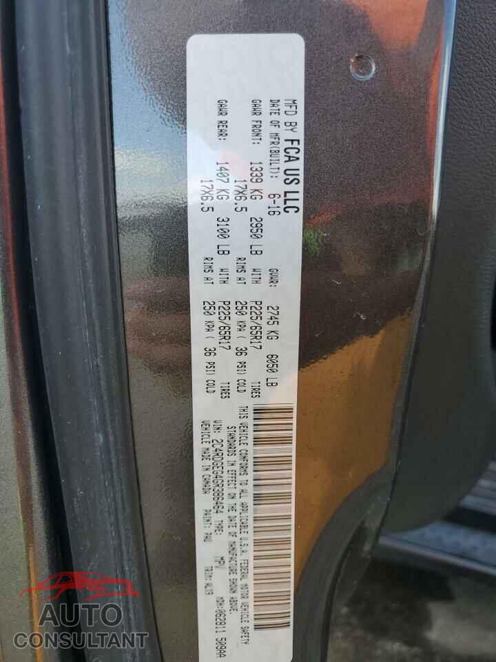 DODGE CARAVAN 2016 - 2C4RDGEG4GR386464