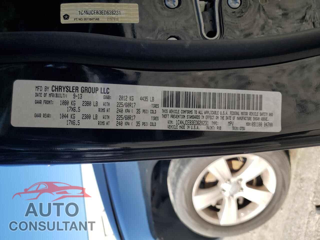JEEP COMPASS 2014 - 1C4NJCEB3ED628231