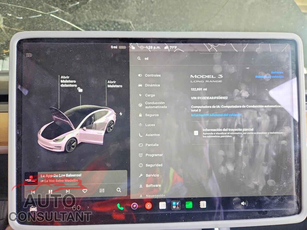 TESLA MODEL 3 2018 - 5YJ3E1EA9JF036102