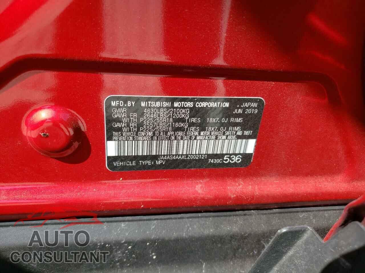 MITSUBISHI ECLIPSE 2020 - JA4AS4AAXLZ002121