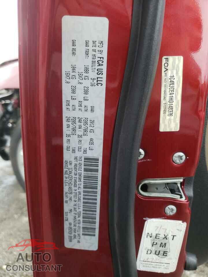 JEEP COMPASS 2017 - 1C4NJCEA1HD148376