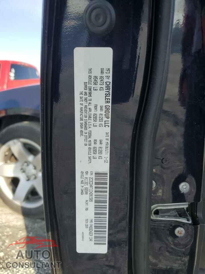 DODGE CHARGER 2012 - 2C3CDXAT1CH201509