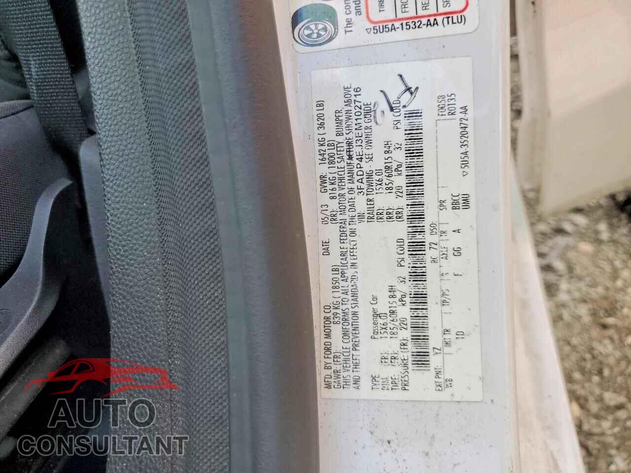 FORD FIESTA 2014 - 3FADP4EJ3EM102716
