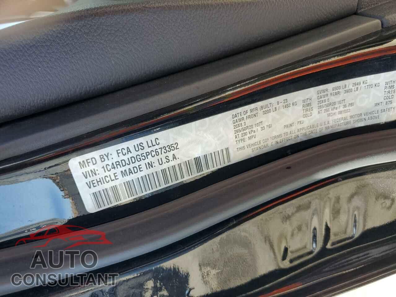 DODGE DURANGO 2023 - 1C4RDJDG5PC673352