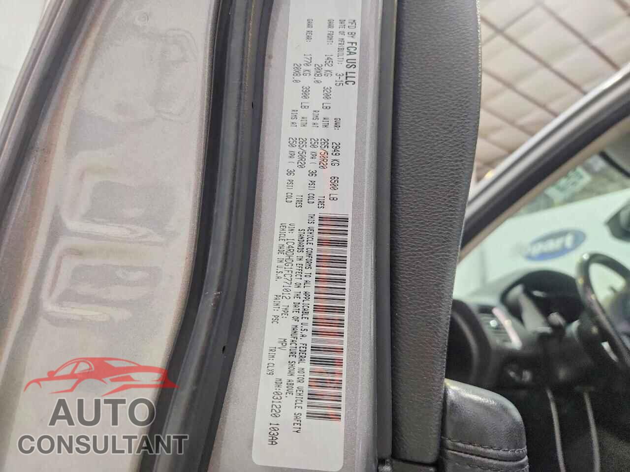 DODGE DURANGO 2015 - 1C4RDHDG1FC771012