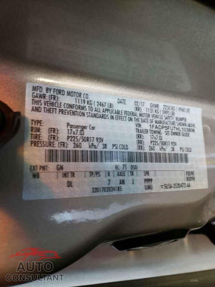 FORD CMAX 2017 - 1FADP5FU7HL103808