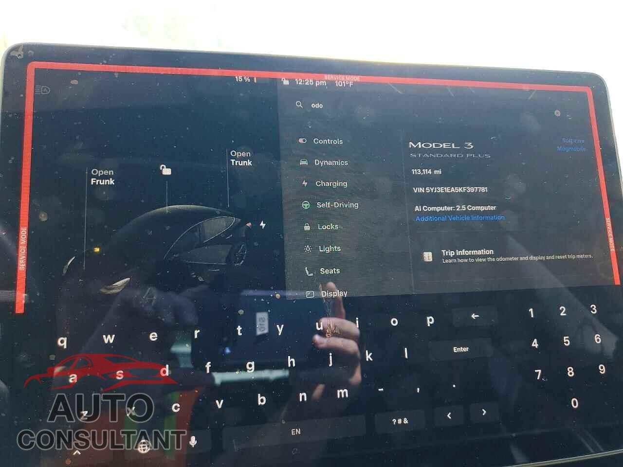 TESLA MODEL 3 2019 - 5YJ3E1EA5KF397781