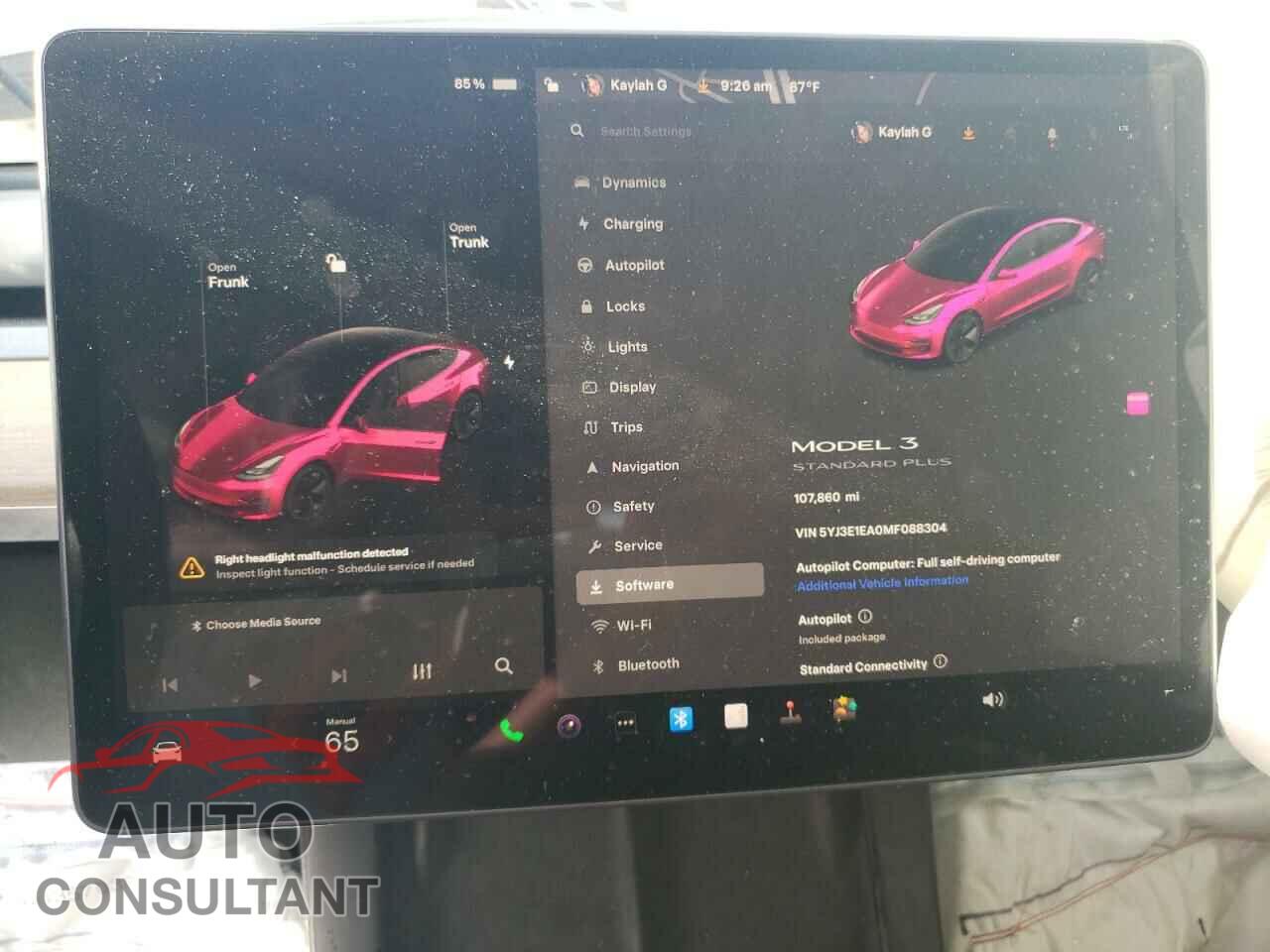 TESLA MODEL 3 2021 - 5YJ3E1EA0MF088304