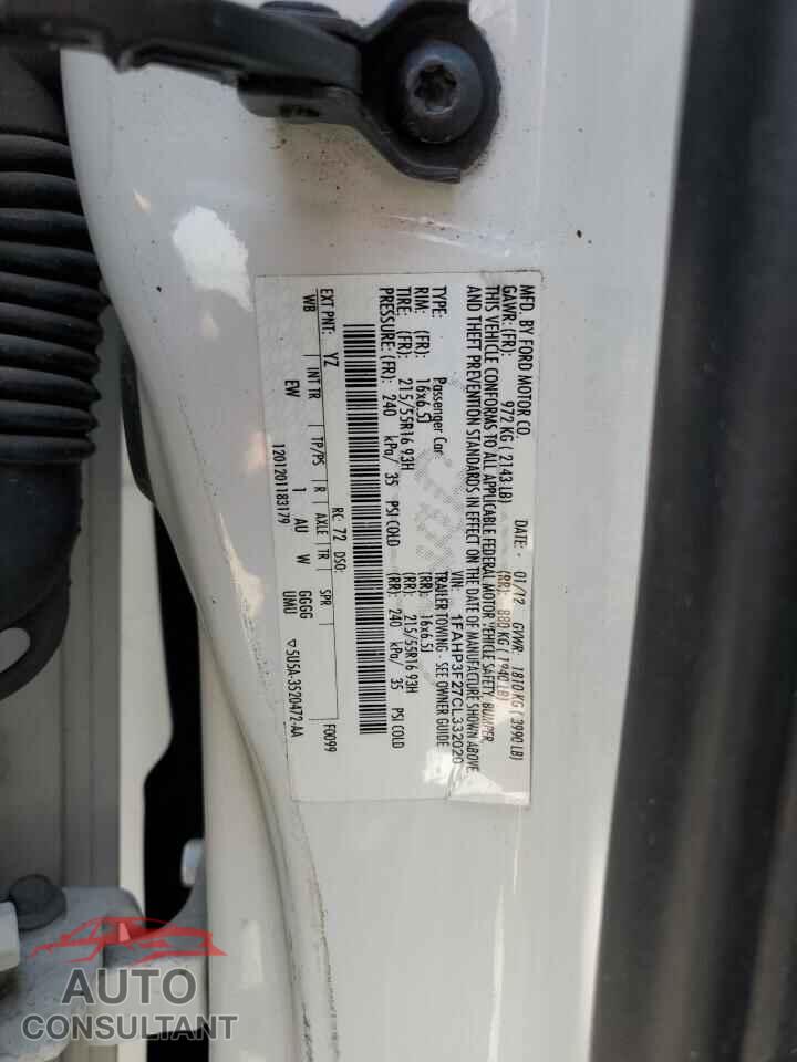 FORD FOCUS 2012 - 1FAHP3F27CL332020