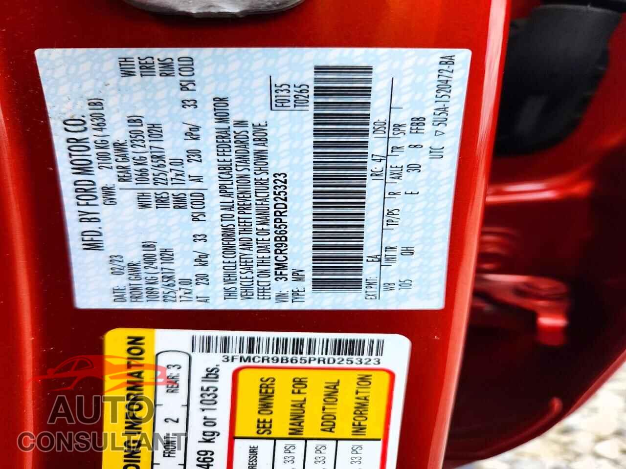 FORD BRONCO 2023 - 3FMCR9B65PRD25323