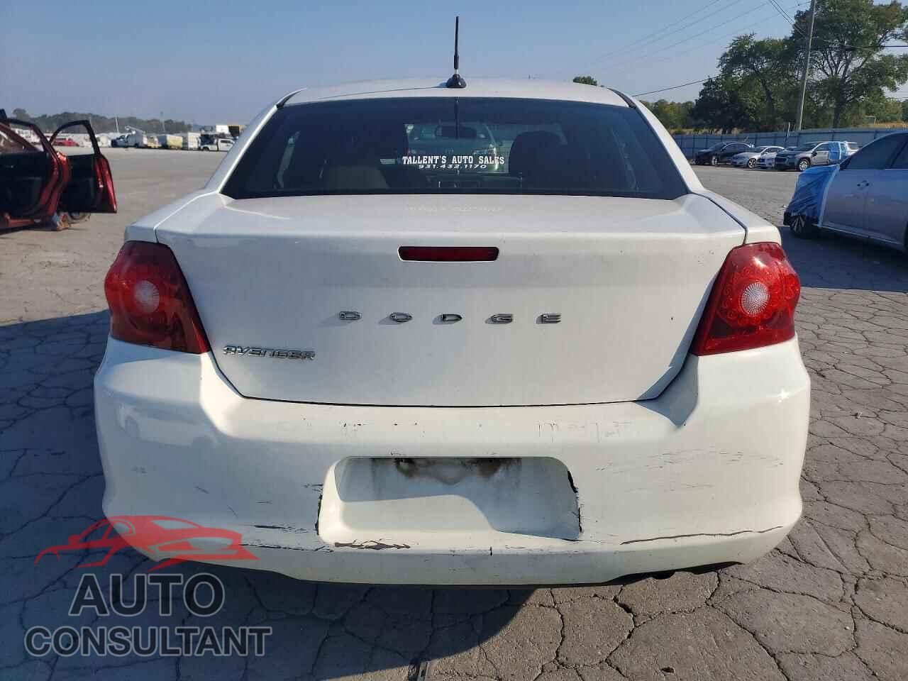 DODGE AVENGER 2012 - 1C3CDZAB0CN235340