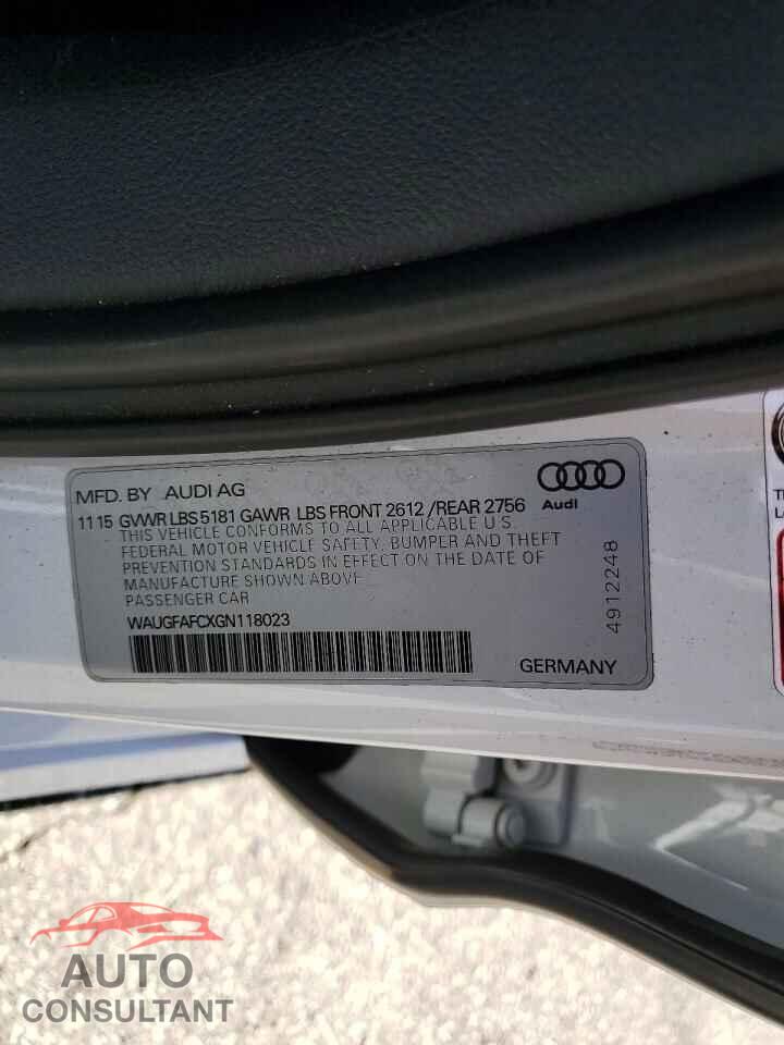 AUDI A6 2016 - WAUGFAFCXGN118023