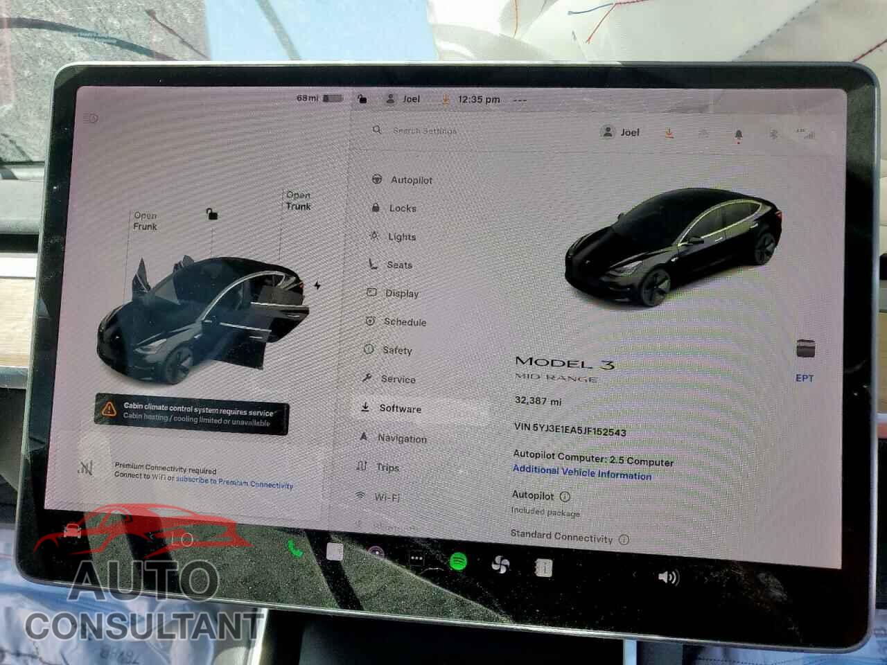 TESLA MODEL 3 2018 - 5YJ3E1EA5JF152543
