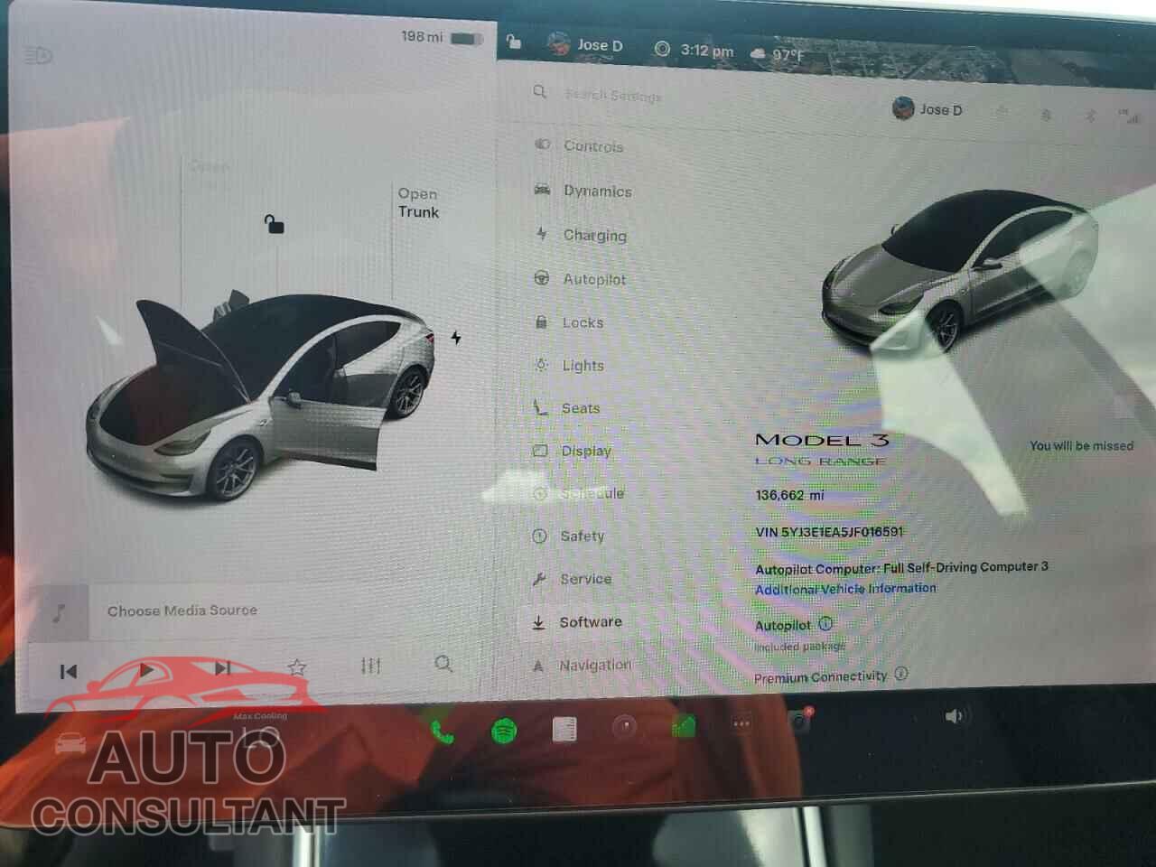 TESLA MODEL 3 2018 - 5YJ3E1EA5JF016591