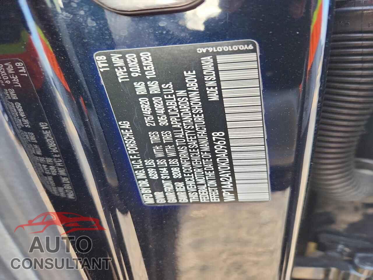 PORSCHE CAYENNE 2019 - WP1AA2AY0KDA09678