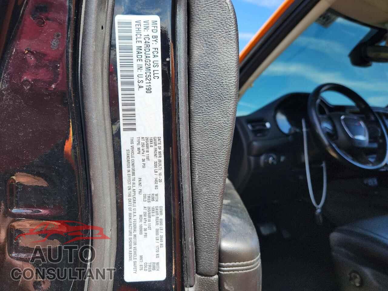 DODGE DURANGO 2021 - 1C4RDJAG2MC521190
