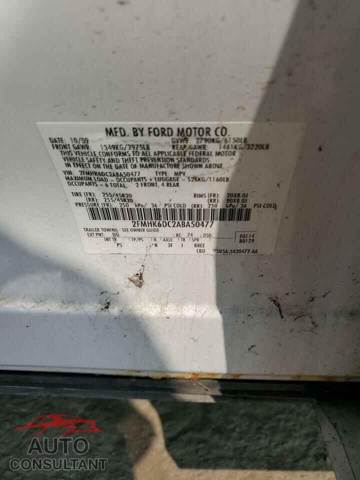 FORD FLEX 2010 - 2FMHK6DC2ABA50477