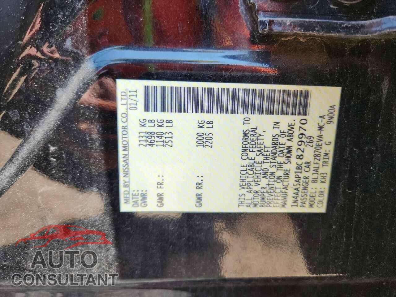 NISSAN MAXIMA 2011 - 1N4AA5AP1BC829970