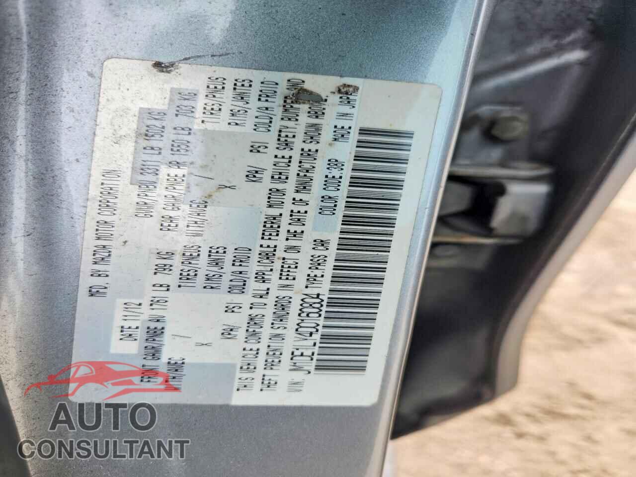MAZDA 2 2013 - JM1DE1LY4D0160804