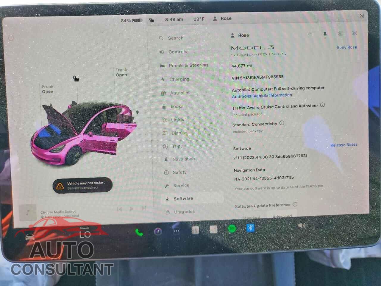 TESLA MODEL 3 2021 - 5YJ3E1EA5MF985585