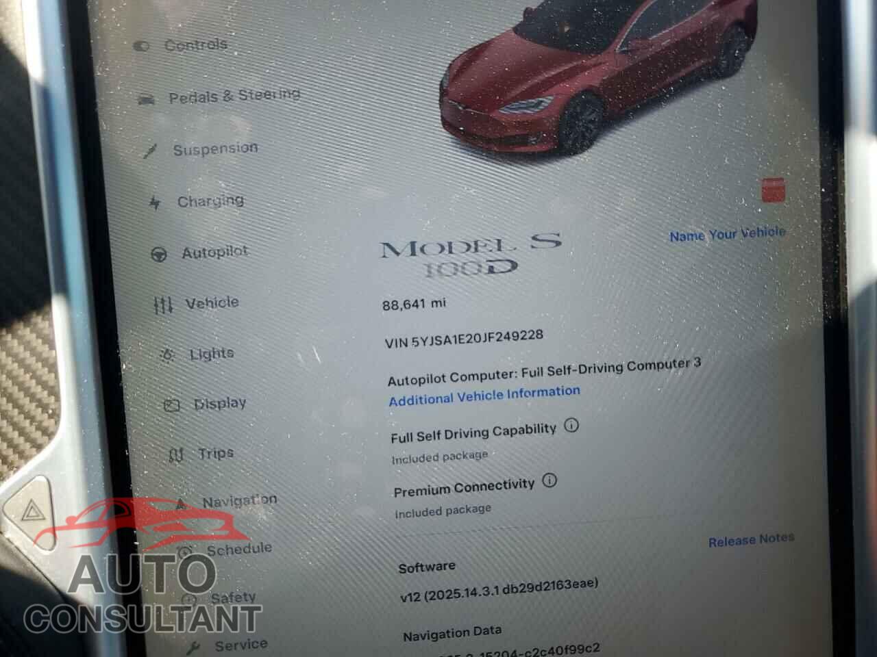 TESLA MODEL S 2018 - 5YJSA1E20JF249228