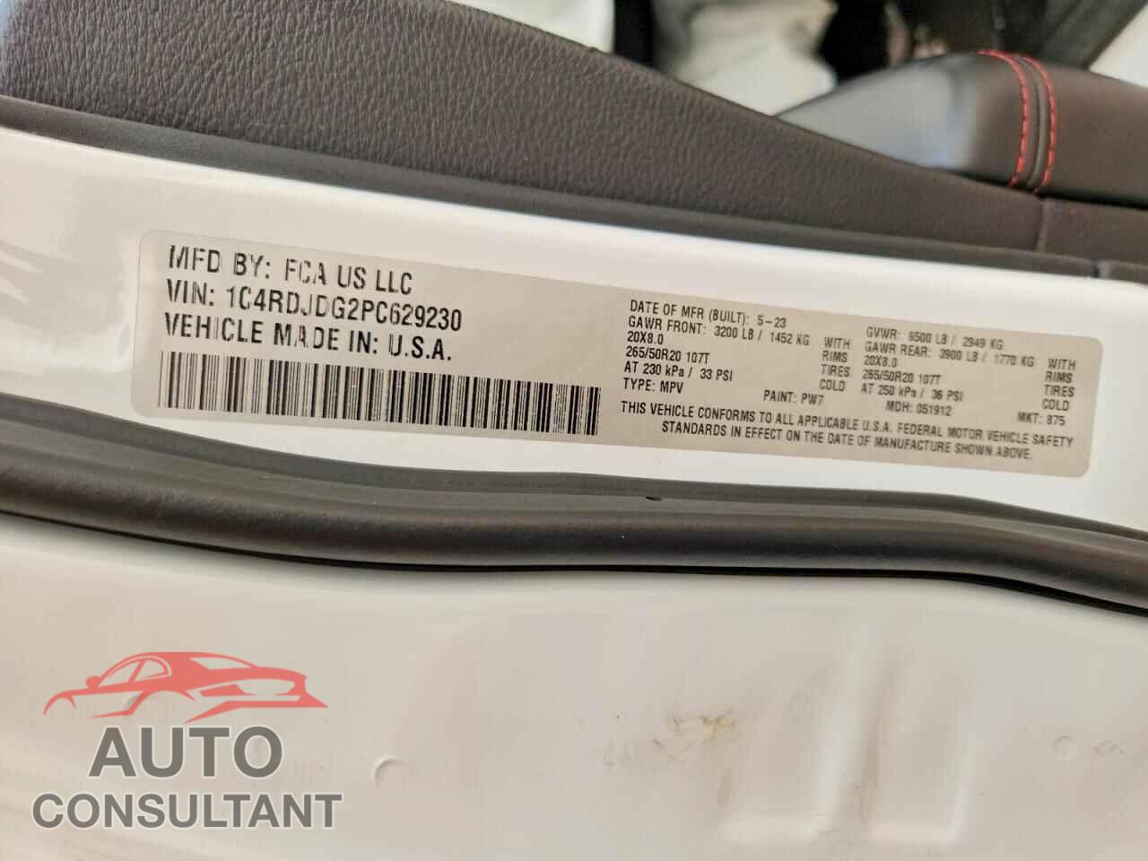 DODGE DURANGO 2023 - 1C4RDJDG2PC629230