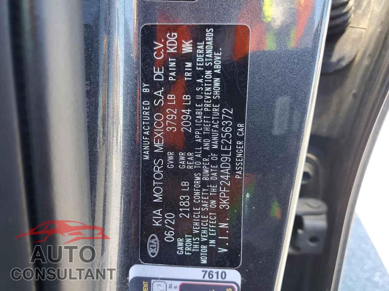 KIA FORTE 2020 - 3KPF24AD9LE256372