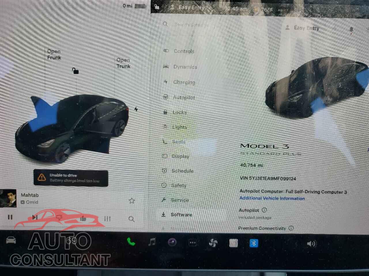 TESLA MODEL 3 2021 - 5YJ3E1EA9MF099124