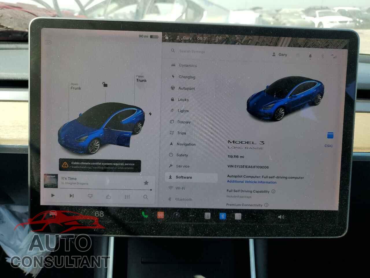 TESLA MODEL 3 2018 - 5YJ3E1EA6JF109006