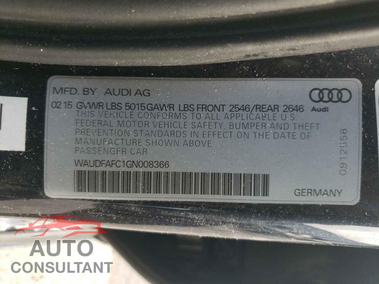 AUDI A6 2016 - WAUDFAFC1GN008366