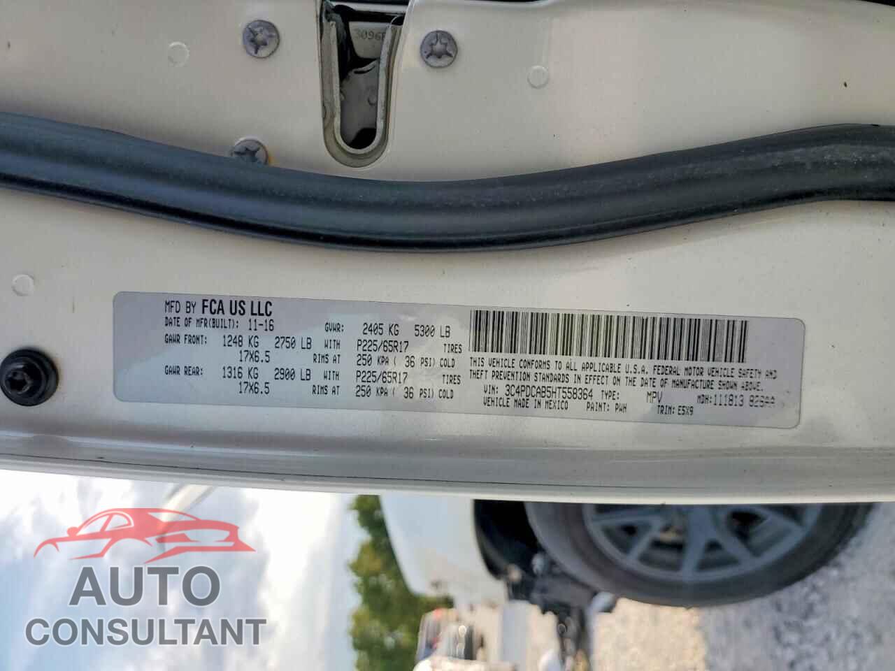 DODGE JOURNEY 2017 - 3C4PDCAB5HT558364