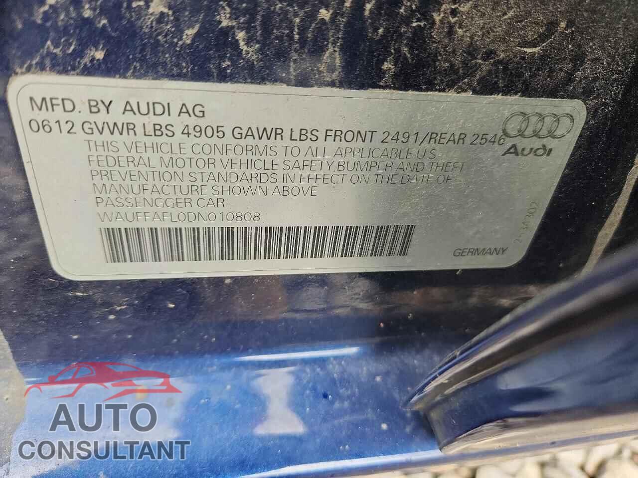 AUDI A4 2013 - WAUFFAFL0DN010808