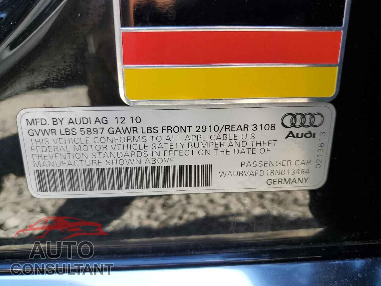 AUDI A8 2011 - WAURVAFD1BN013464