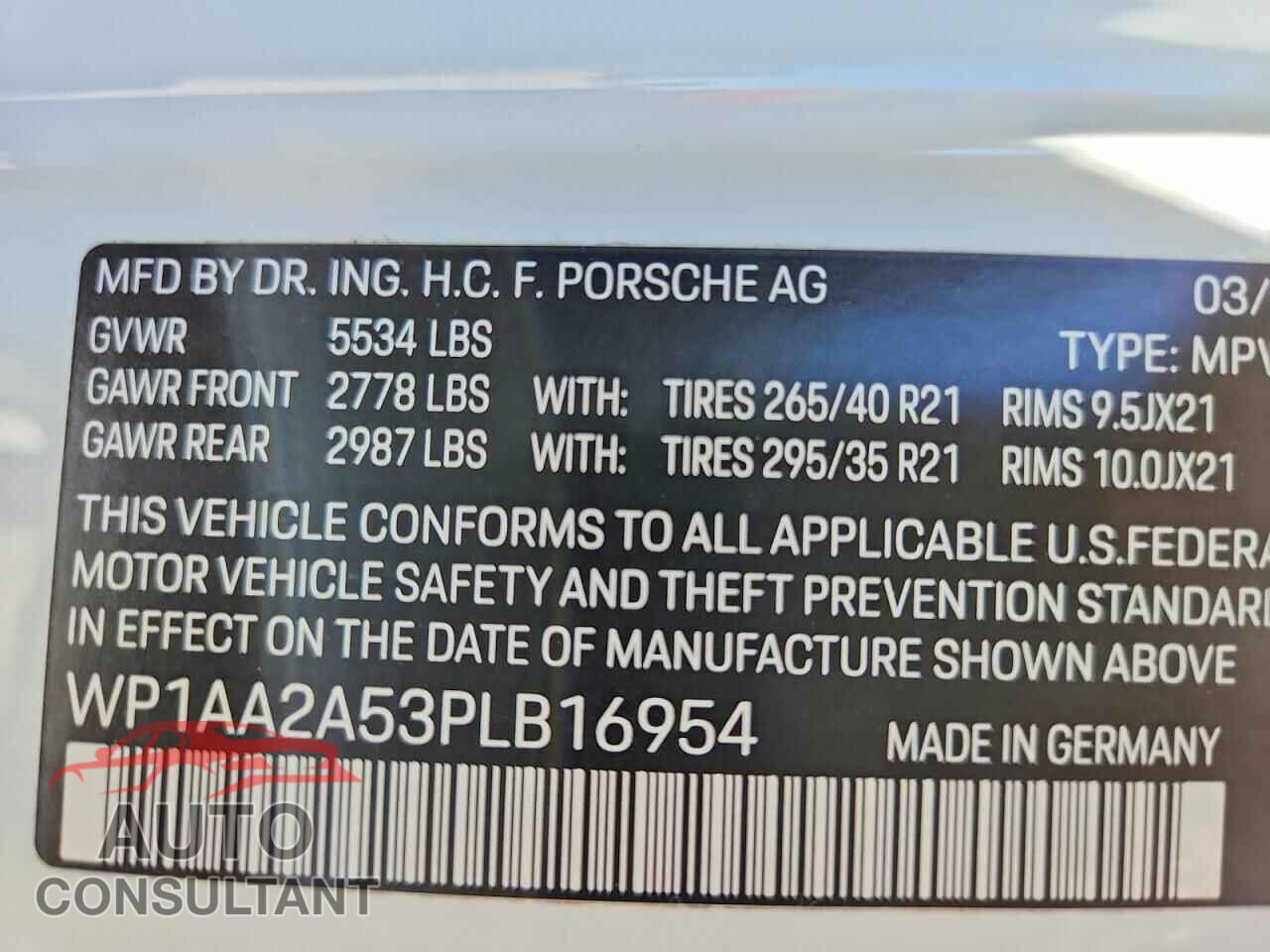PORSCHE MACAN 2023 - WP1AA2A53PLB16954
