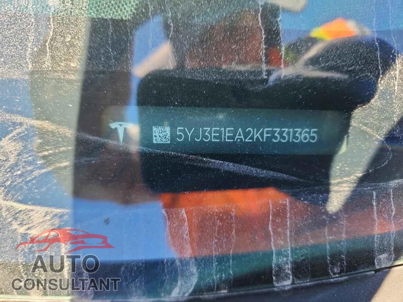 TESLA MODEL 3 2019 - 5YJ3E1EA2KF331365