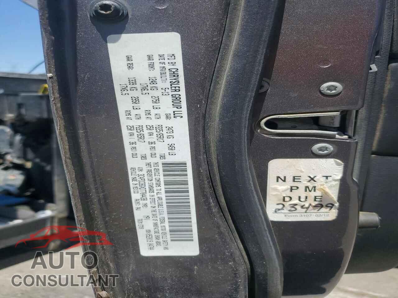 DODGE JOURNEY 2013 - 3C4PDCBGXDT704438