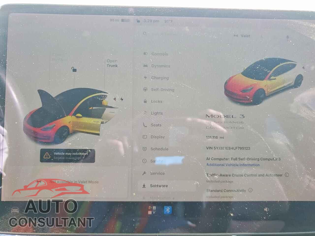 TESLA MODEL 3 2020 - 5YJ3E1EB4LF795123