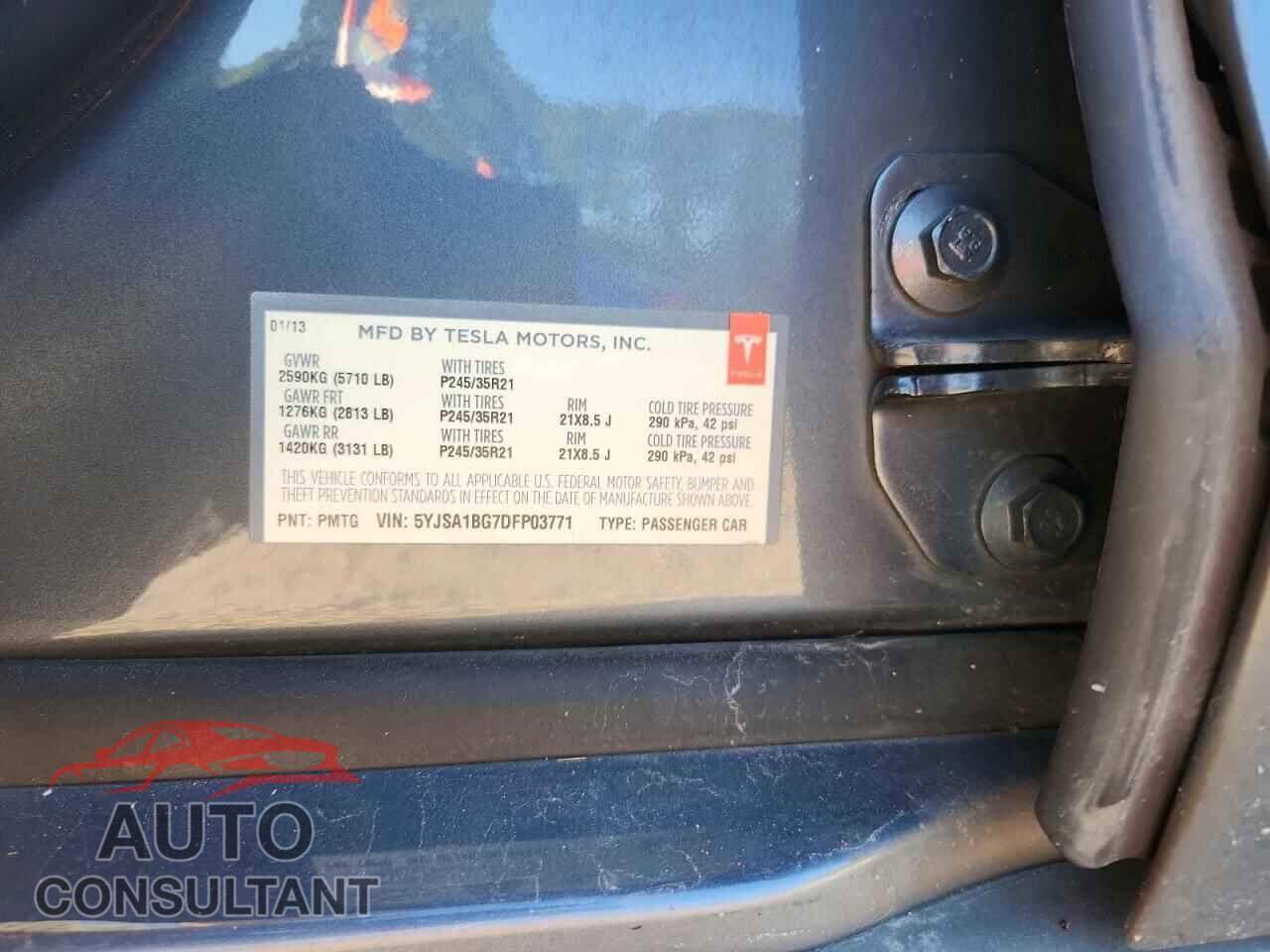 TESLA MODEL S 2013 - 5YJSA1BG7DFP03771