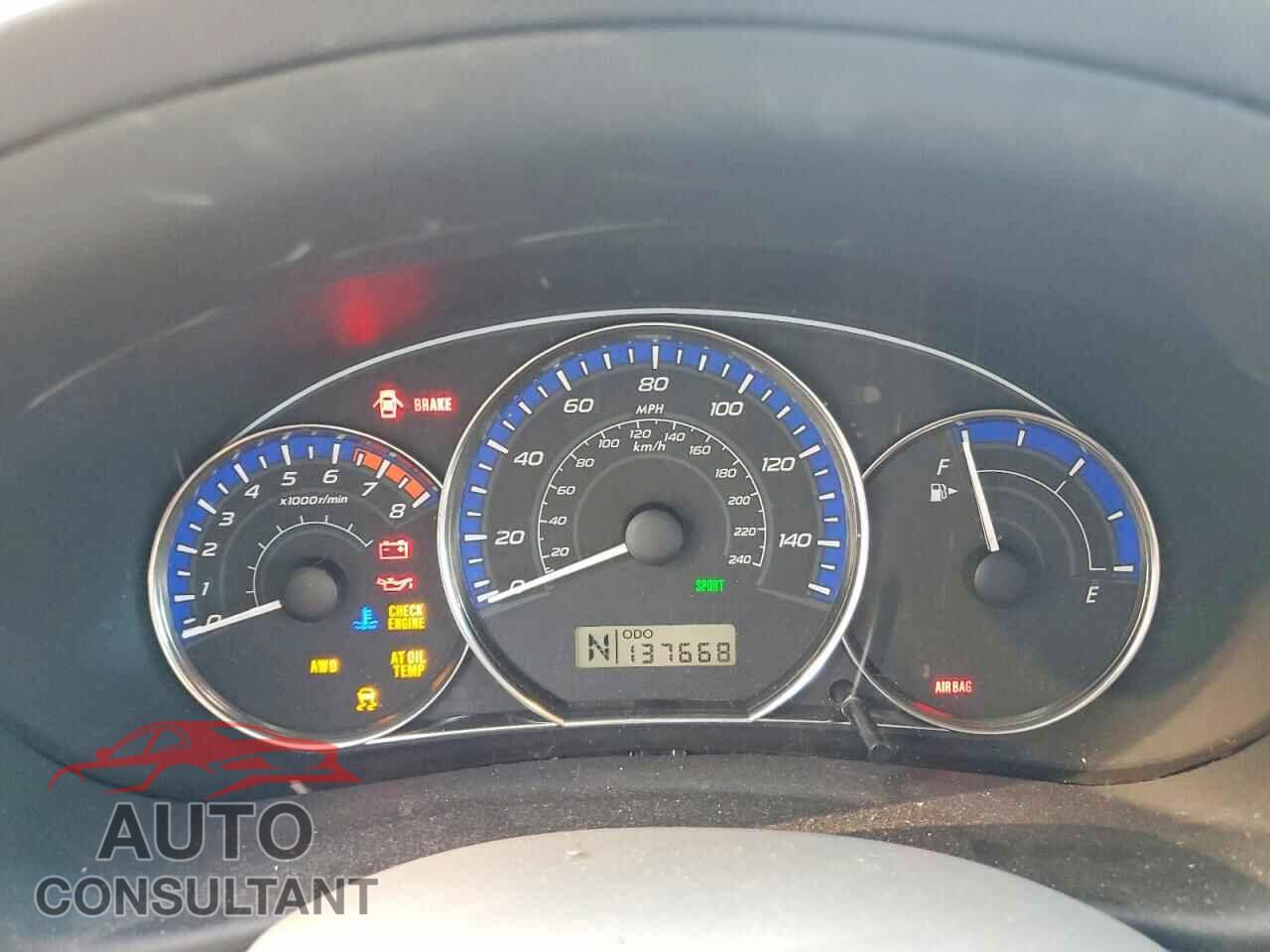 SUBARU FORESTER 2012 - JF2SHADC8CH448957