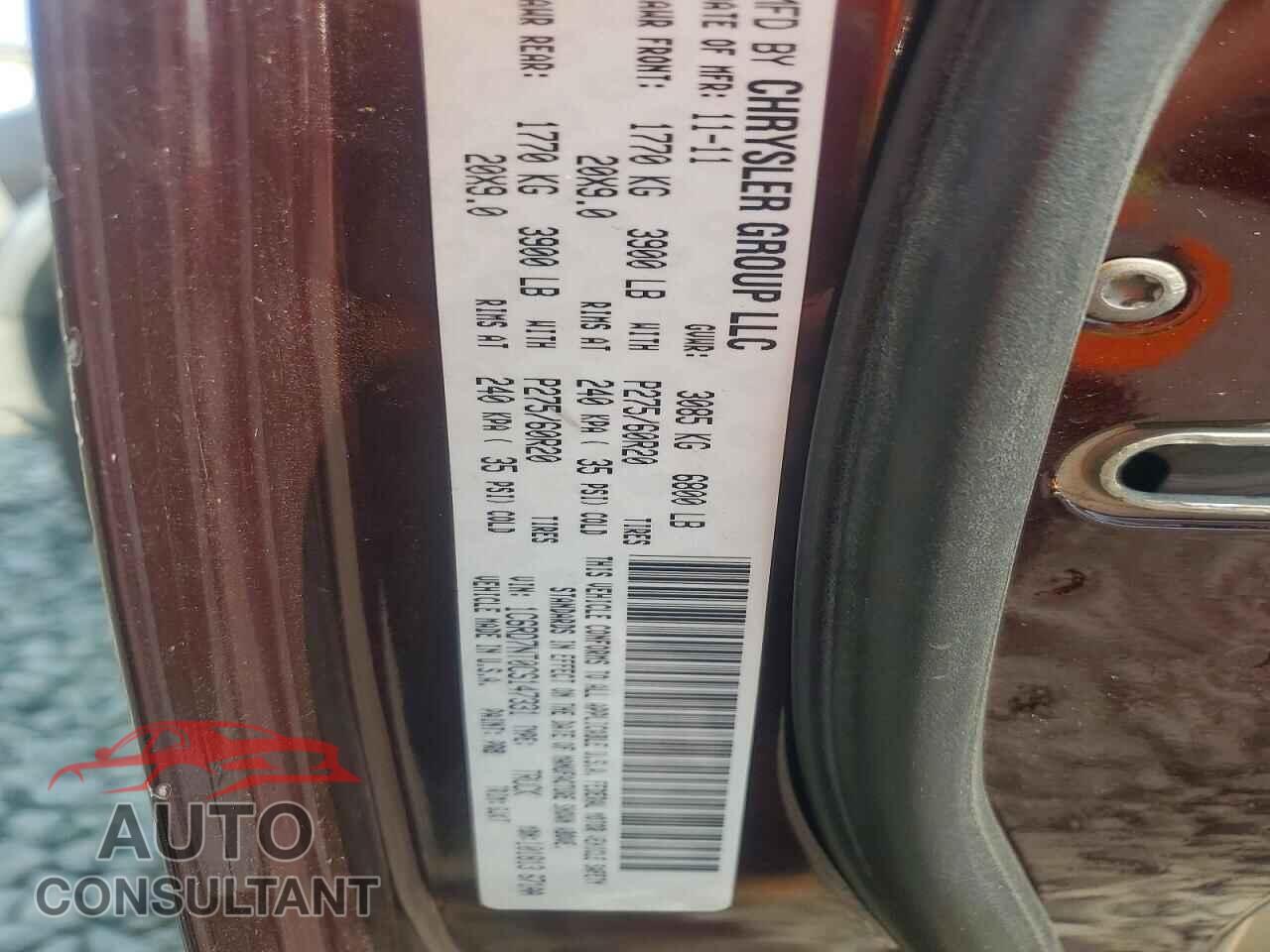 DODGE RAM 1500 2012 - 1C6RD7NT0CS147331