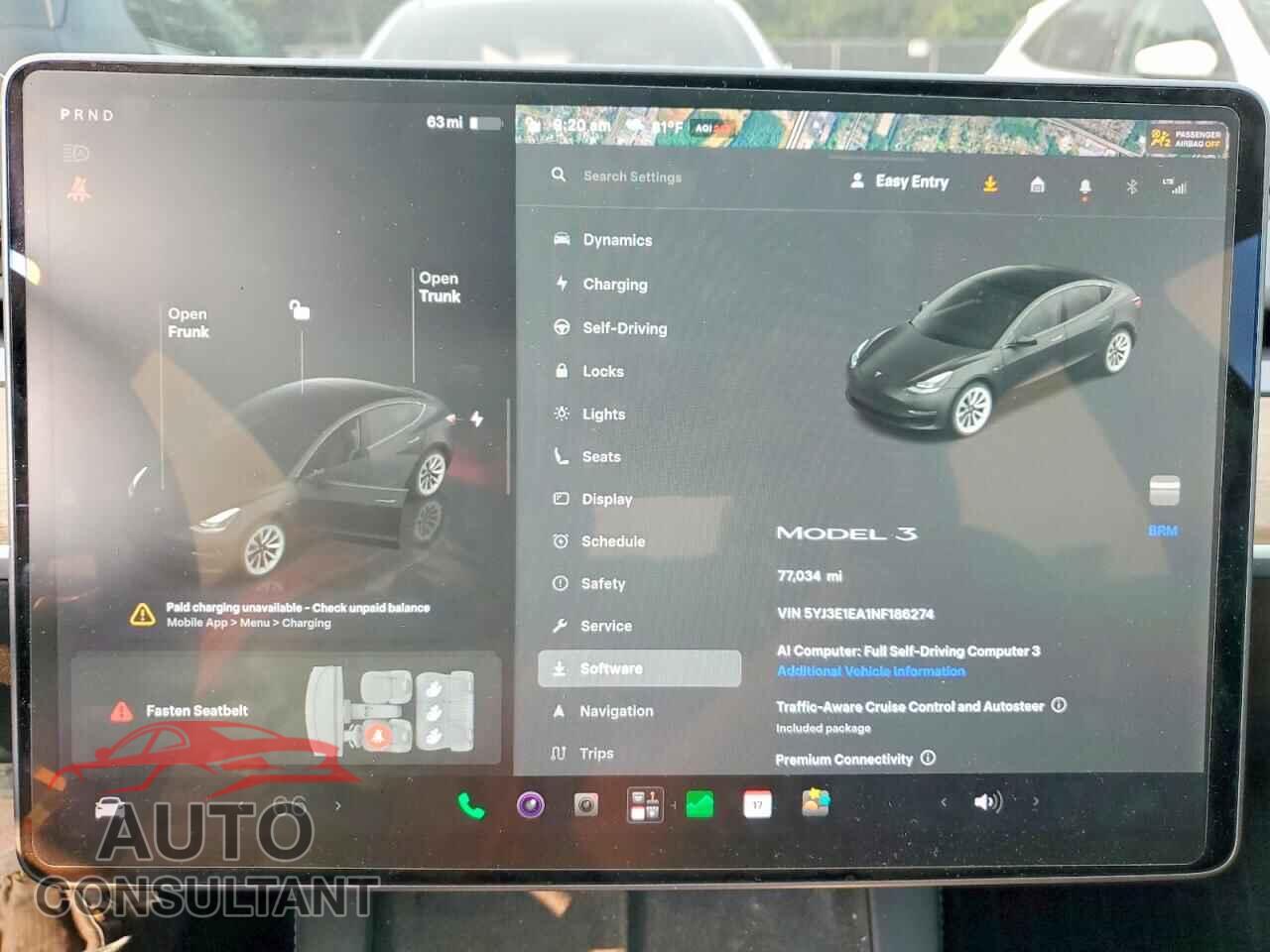 TESLA MODEL 3 2022 - 5YJ3E1EA1NF186274