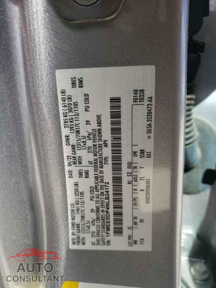 FORD BRONCO 2022 - 1FMEE5DP4NLB24172