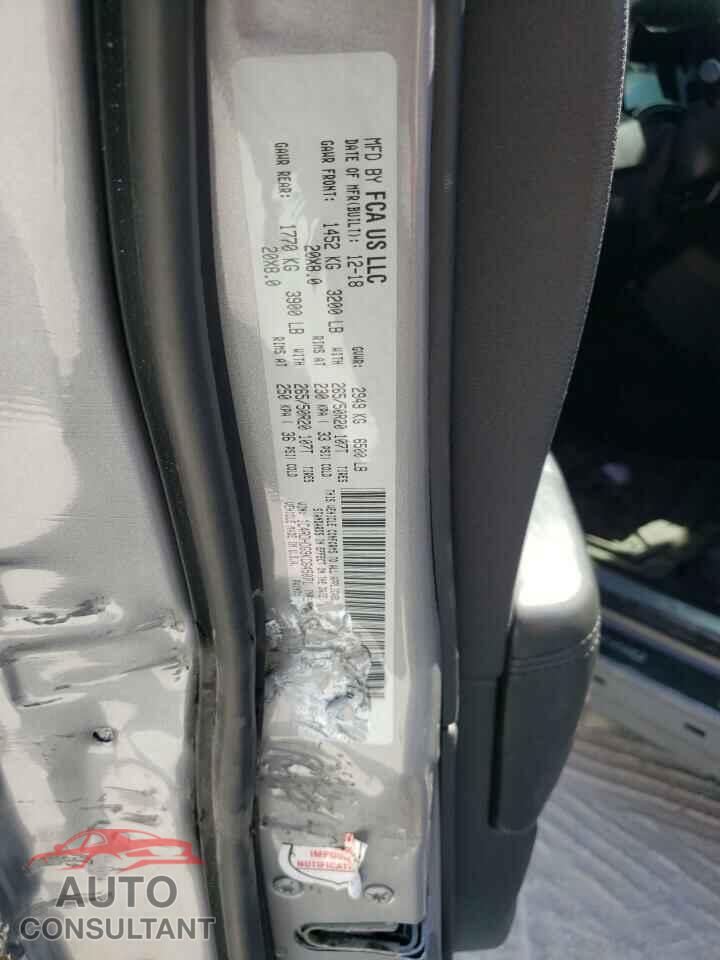 DODGE DURANGO 2019 - 1C4RDHDG9KC645071