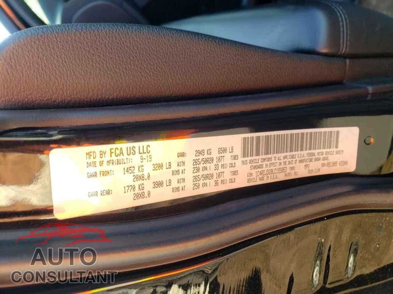 DODGE DURANGO 2020 - 1C4RDJDG9LC155853