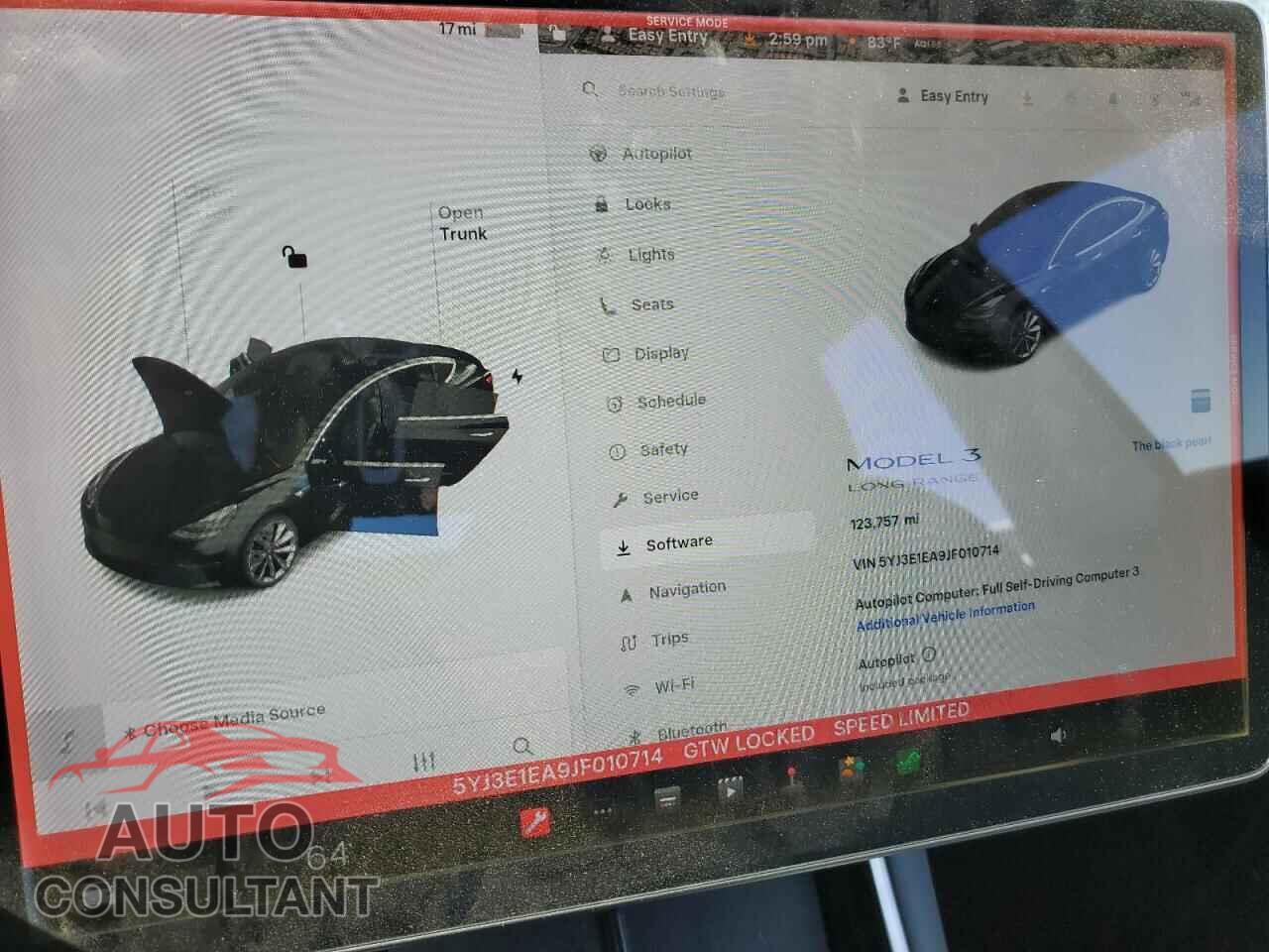 TESLA MODEL 3 2018 - 5YJ3E1EA9JF010714