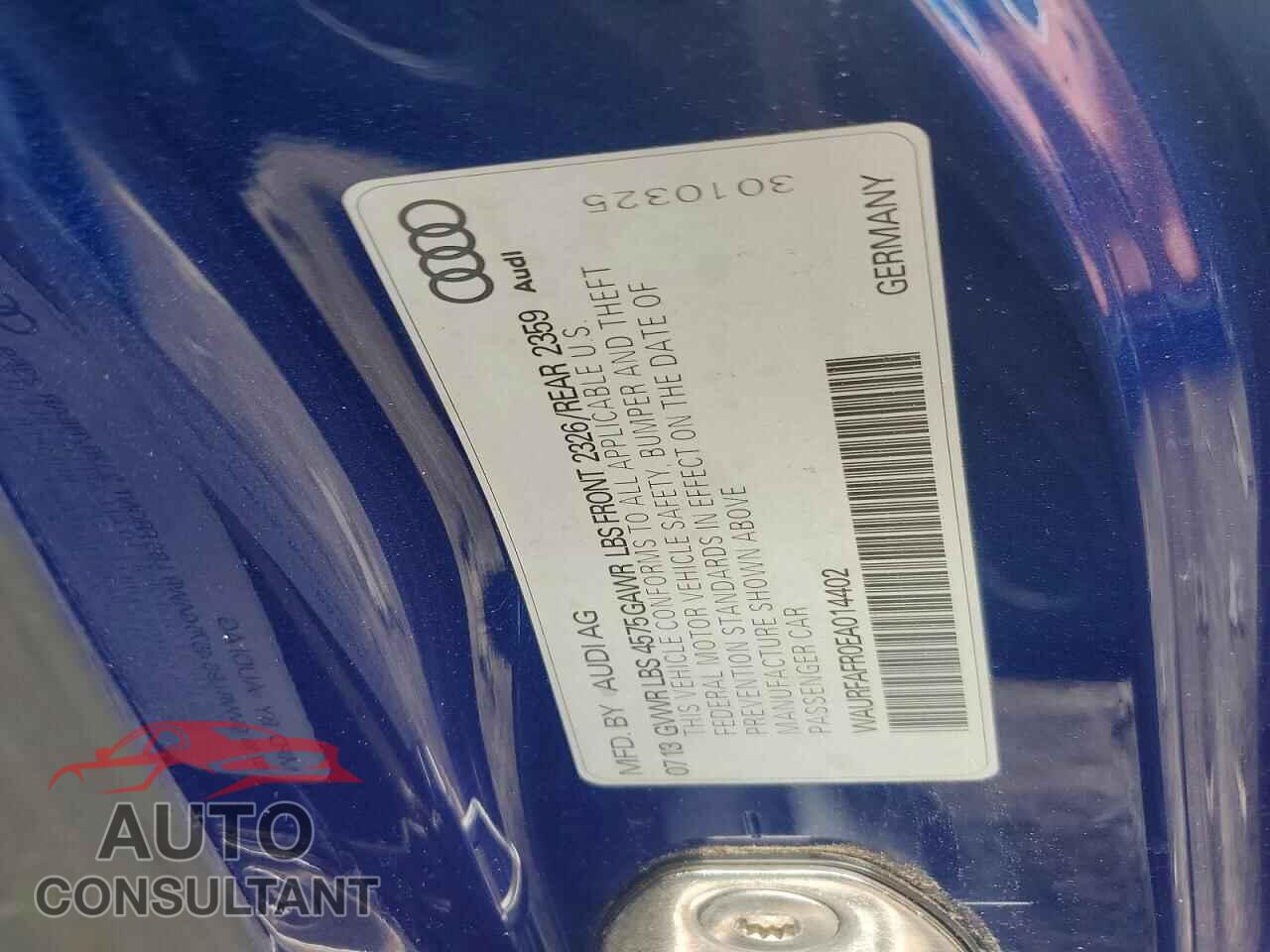 AUDI A5 2014 - WAURFAFR0EA014402
