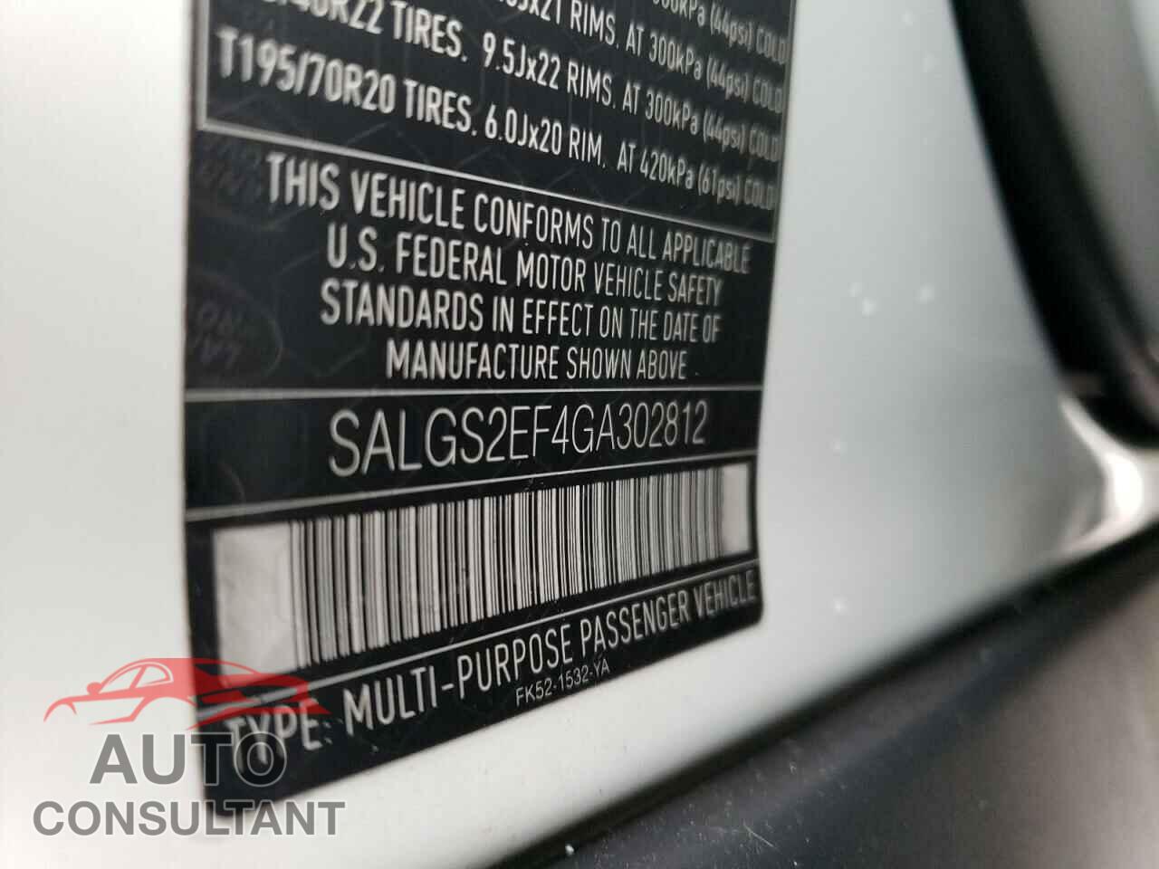 LAND ROVER RANGEROVER 2016 - SALGS2EF4GA302812