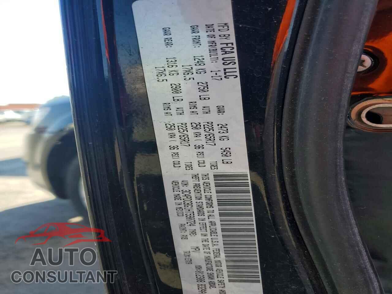 DODGE JOURNEY 2017 - 3C4PDCBG1HT590724