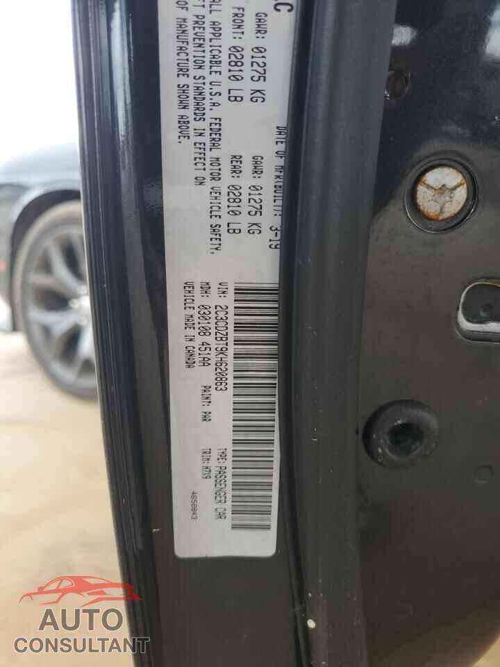 DODGE CHALLENGER 2019 - 2C3CDZBT9KH620863
